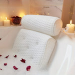 Bath Pillow Ergonomic Neck & Back Support Quick-Dry Mesh