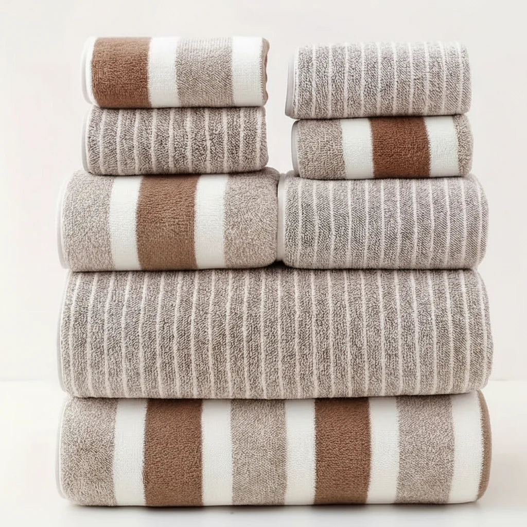 Bath Towel Set Microfiber Absorbent Quick-Drying 8-Piece Set