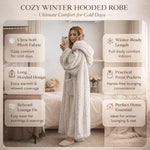 Bathrobe Hooded Soft Fabric Side Pockets