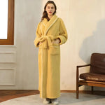 Bathrobe Sherpa Fleece Shawl Collar & Pockets