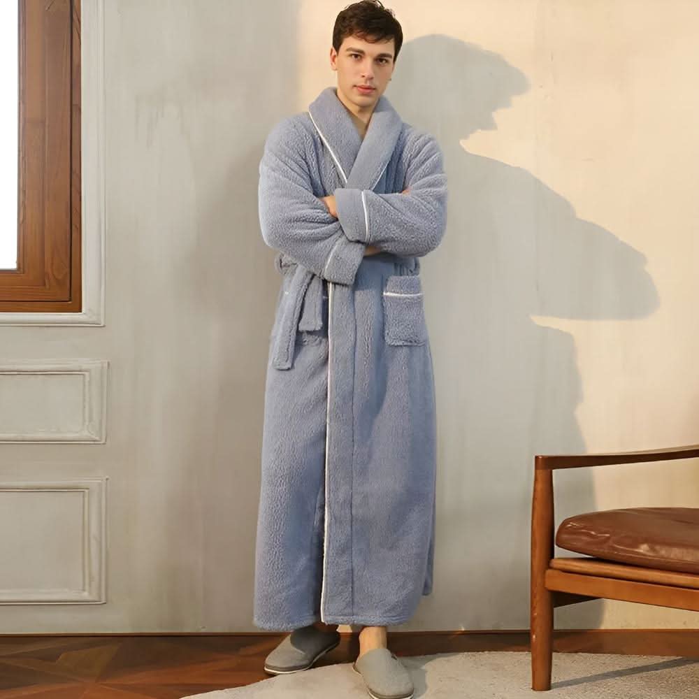 Bathrobe Sherpa Fleece Shawl Collar & Pockets