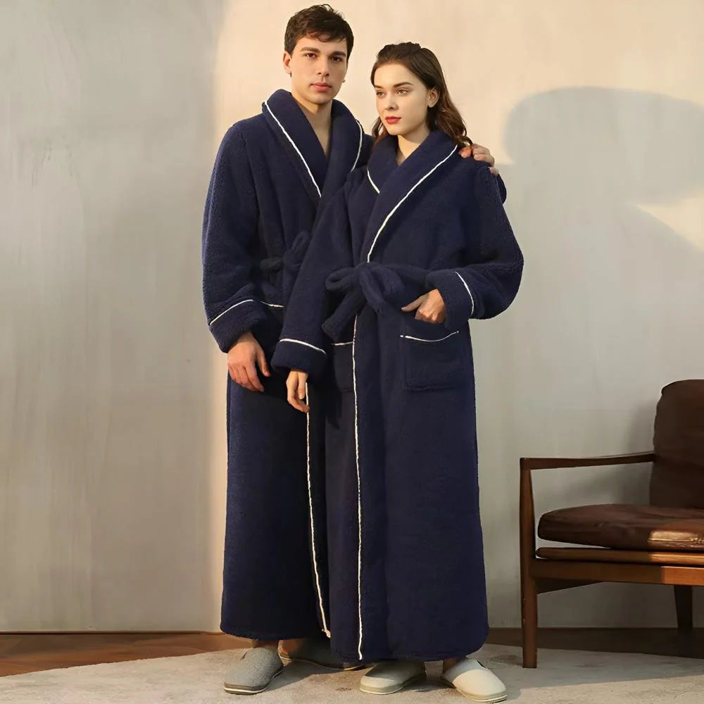 Bathrobe Soft Fleece Cozy Warmth For Home Relaxation