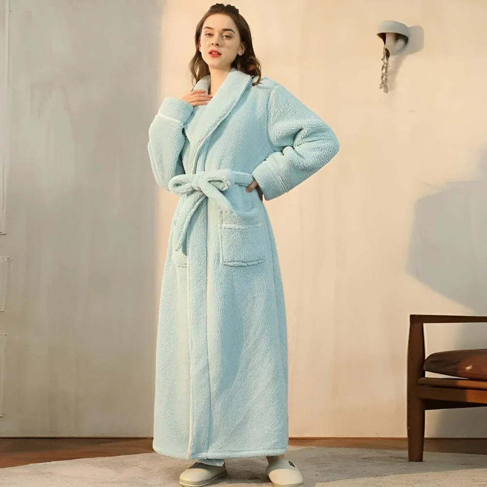 Bathrobe Soft Fleece Cozy Warmth For Home Relaxation