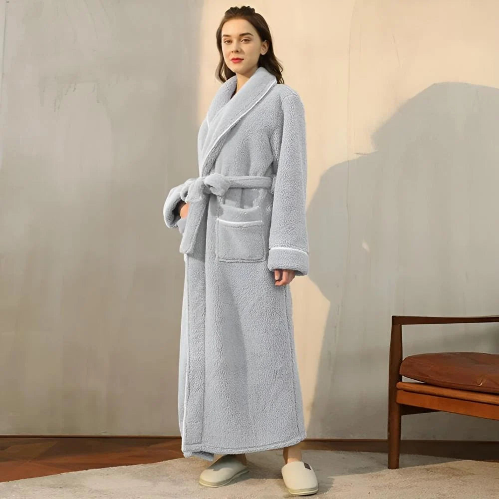 Bathrobe Soft Fleece Cozy Warmth For Home Relaxation