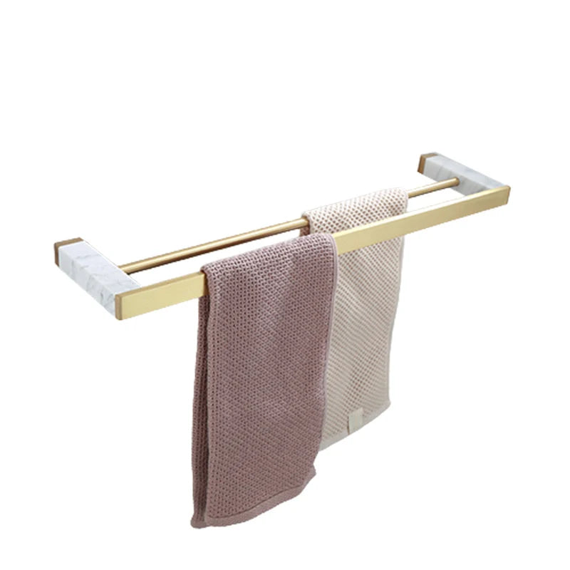 Bathroom Accessories Set Glossy Gold Finish Corrosion Resistant