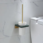 Bathroom Accessories Set Glossy Gold Finish Corrosion Resistant