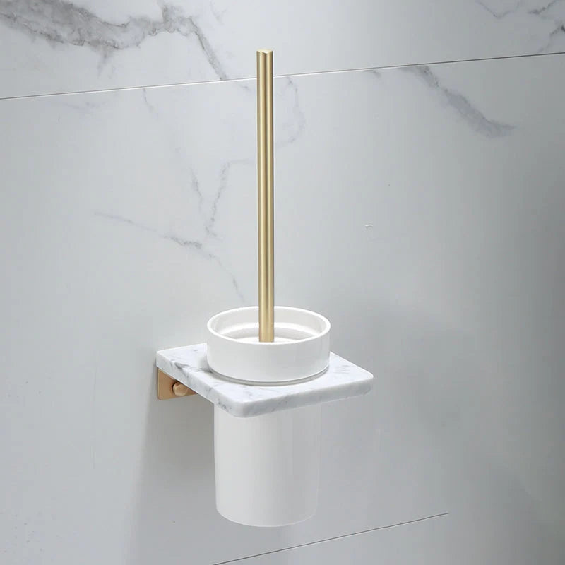 Bathroom Accessories Set Glossy Gold Finish Corrosion Resistant