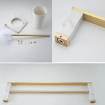 Bathroom Accessories Set Gold Marble Finish & Rust Resistant