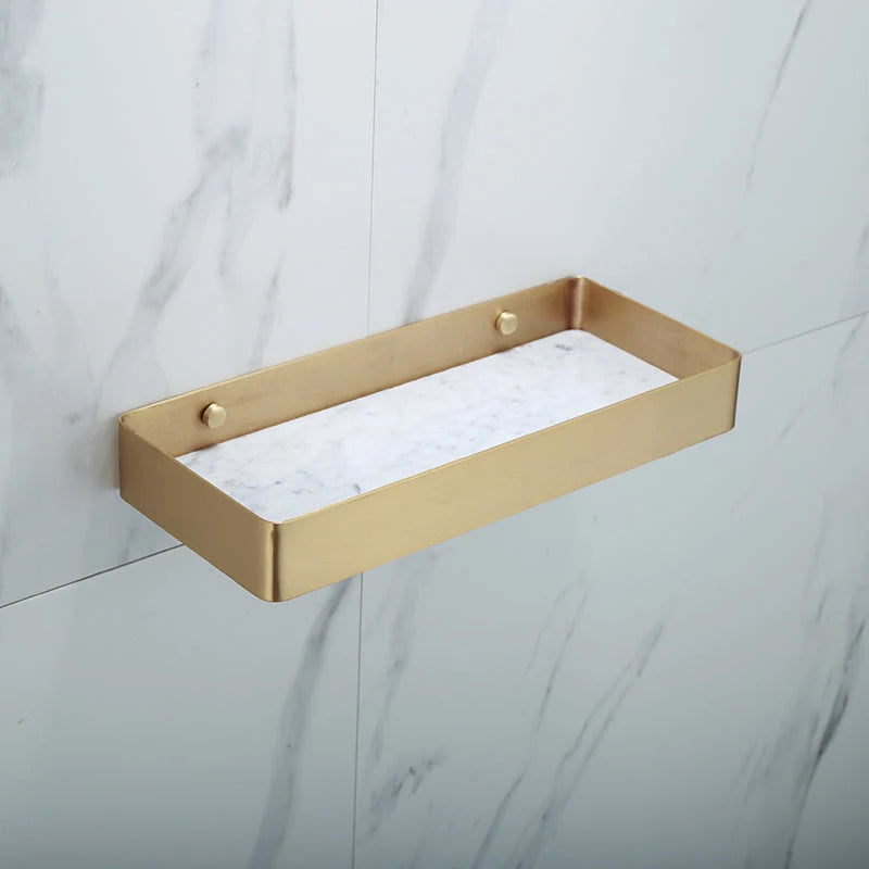Bathroom Accessories Set Gold Marble Finish & Rust Resistant