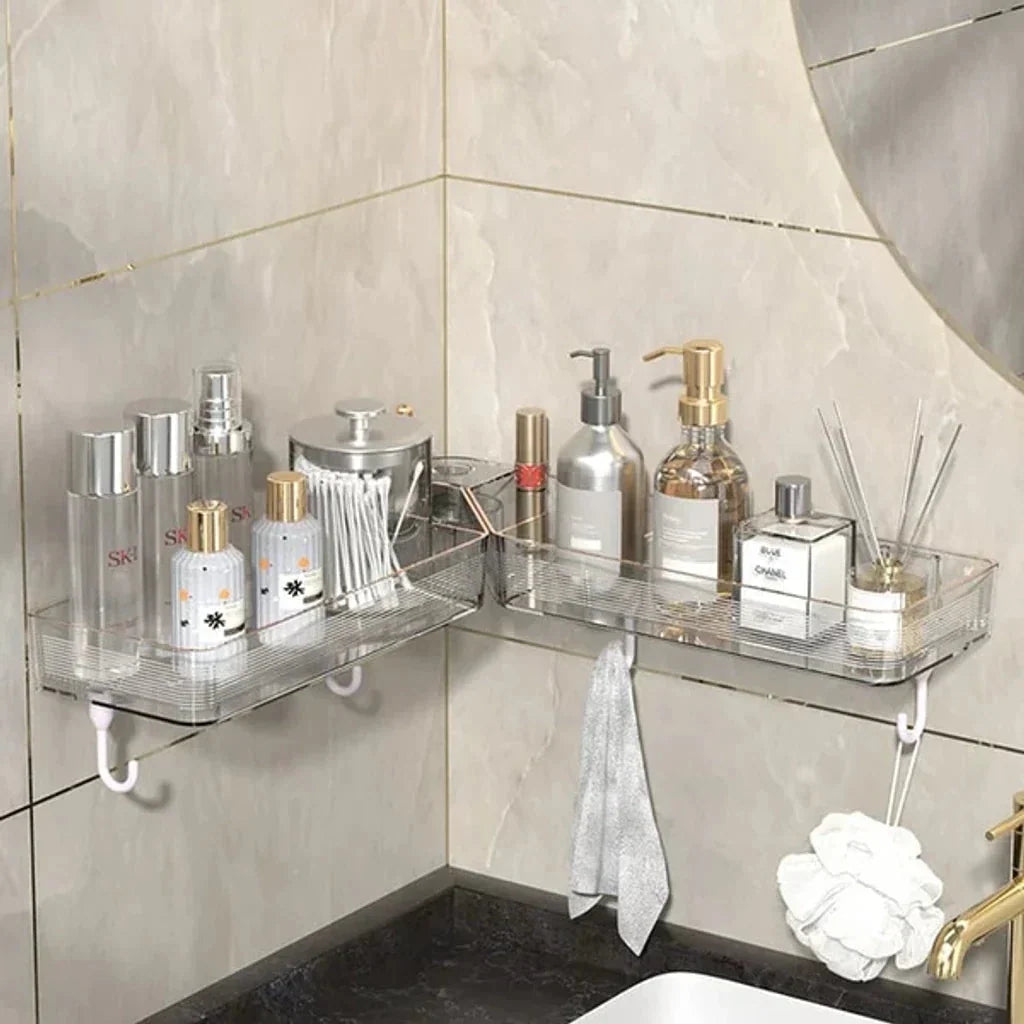 Bathroom Corner Organizer Wall-Mounted Space-Saving
