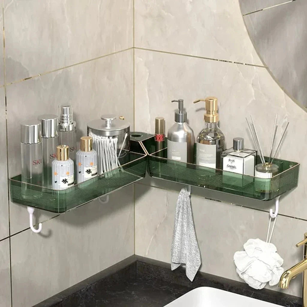 Bathroom Corner Organizer Wall-Mounted Space-Saving