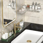 Bathroom Corner Organizer Wall-Mounted Space-Saving