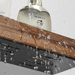 Bathroom Corner Shelf Solid Wood Adhesive No-Drill Mounting