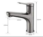 Bathroom Faucet Copper Pull-Out Hose Ergonomic Handle