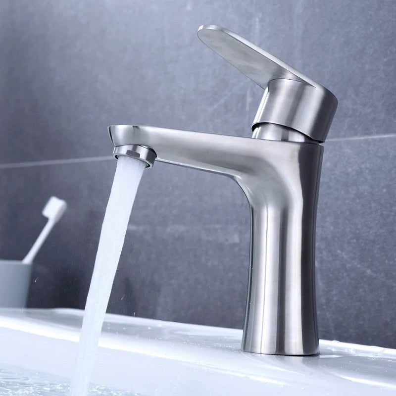 Bathroom Faucet Copper Single-Handle Low Arc