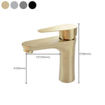 Bathroom Faucet Copper Single-Handle Low Arc