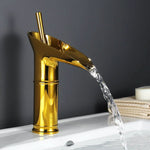 Bathroom Faucet Waterfall Spout Brass Construction
