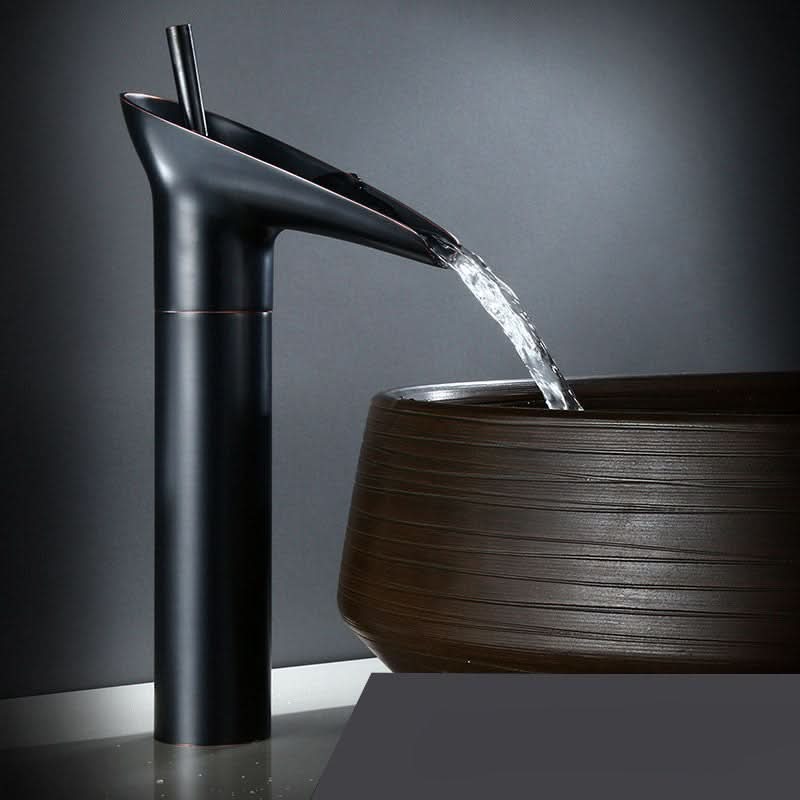 Bathroom Faucet Waterfall Spout Brass Construction