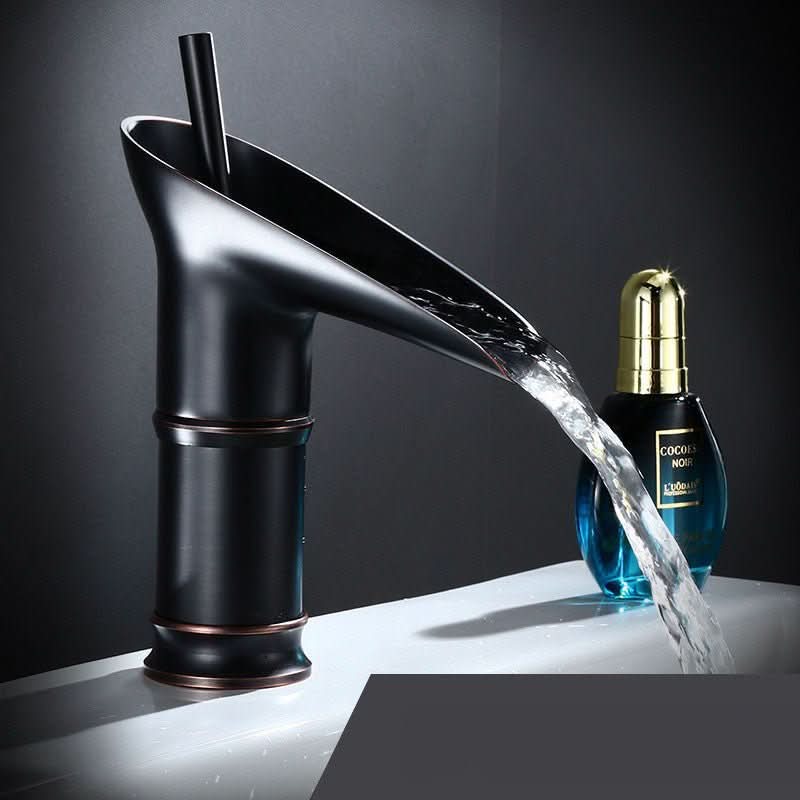 Bathroom Faucet Waterfall Spout Brass Construction