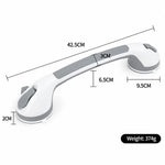 Bathroom Grab Bar Locking Suction Mount No-Drill 15.7-Inch