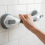 Bathroom Grab Bar Locking Suction Mount No-Drill 15.7-Inch