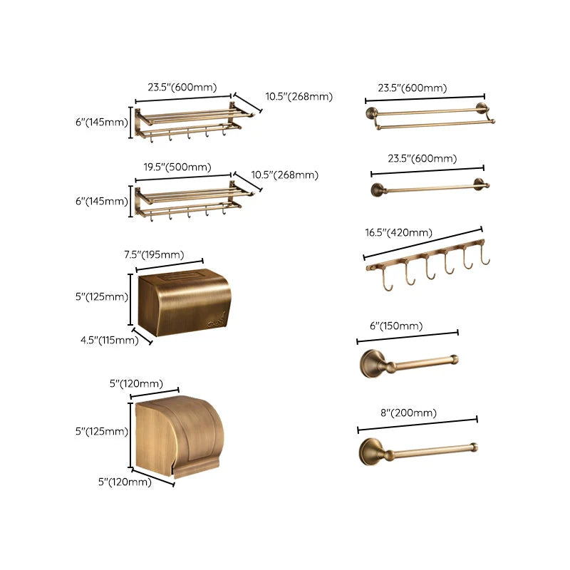 Bathroom Hardware Set Brass Rust-Resistant