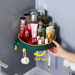Bathroom Organizer Shelf 360° Rotating Adhesive Mount