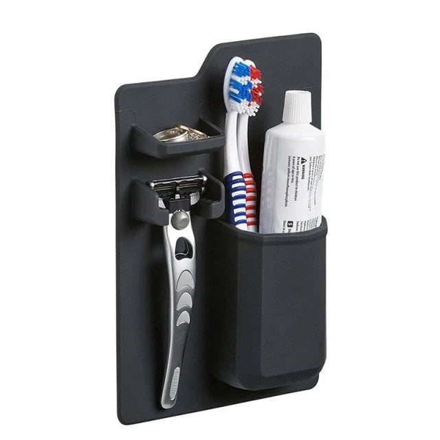 Bathroom Organizer Silicone Drainage Design Adhesive-Free