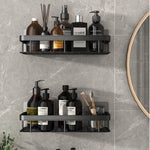 Bathroom Shelf Suction Mount Tool-Free Rust-Resistant Metal