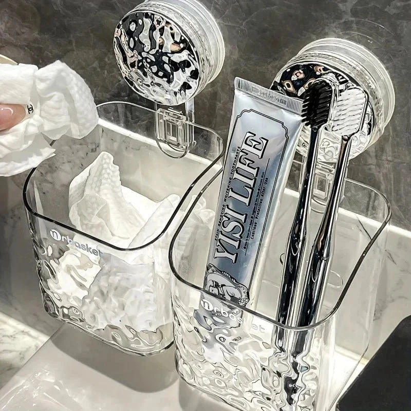 Bathroom Shelf Tool-Free Wall Mount With Drainage
