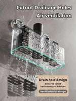 Bathroom Shelf Tool-Free Wall Mount With Drainage
