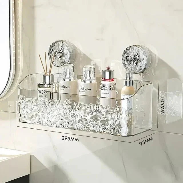 Bathroom Shelf Tool-Free Wall Mount With Drainage
