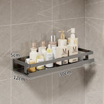 Bathroom Shelf Wall-Mounted Metal With Towel Bar & Hooks