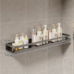 Bathroom Shelf Wall-Mounted Metal With Towel Bar & Hooks