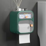 Bathroom Storage Box Wall-Mounted Dual Compartments ABS Construction