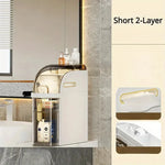 Bathroom Storage Cabinet Slim Rolling Waterproof 2-Tier