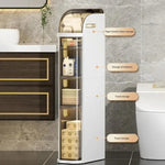 Bathroom Storage Cabinet Slim Rolling Waterproof 2-Tier