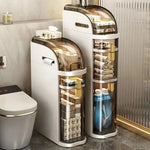 Bathroom Storage Cabinet Slim Rolling Waterproof 2-Tier