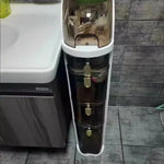 Bathroom Storage Cabinet Slim Rolling Waterproof 2-Tier