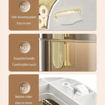 Bathroom Storage Cabinet Slim Rolling Waterproof 2-Tier