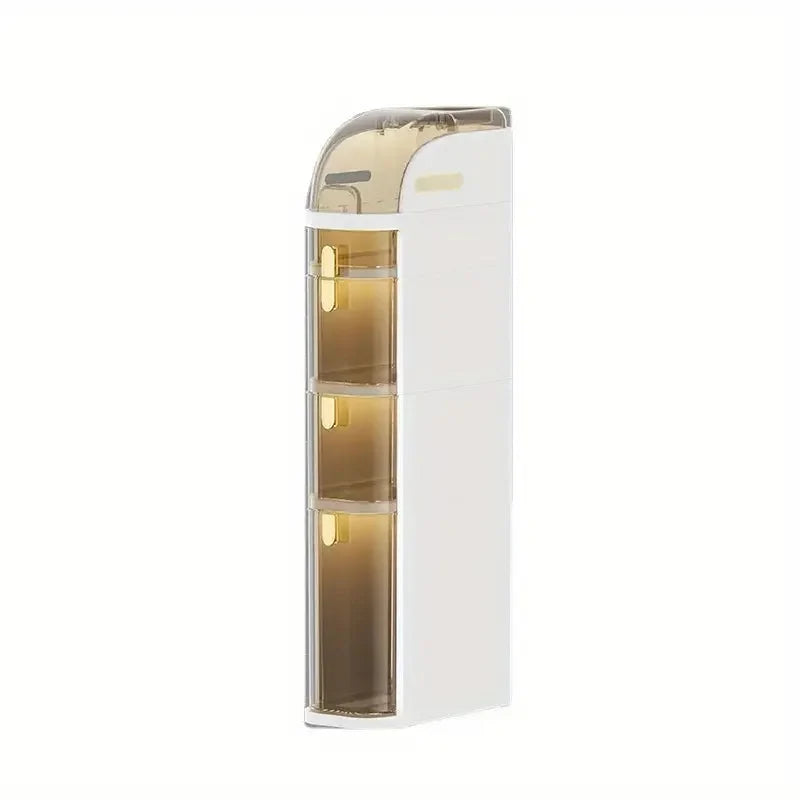 Bathroom Storage Cabinet Slim Rolling Waterproof 2-Tier
