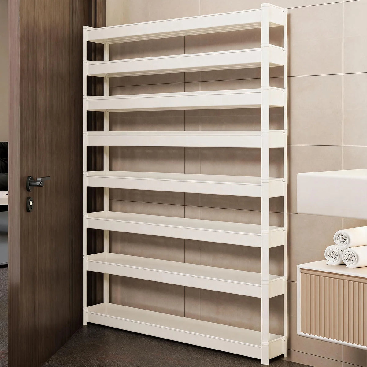 Bathroom Storage Shelf Slim 3-Tier Freestanding Organizer