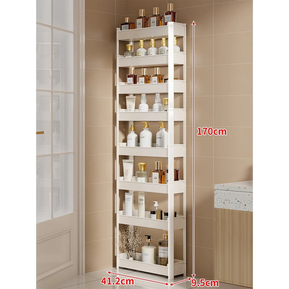 Bathroom Storage Shelf Slim 3-Tier Freestanding Organizer