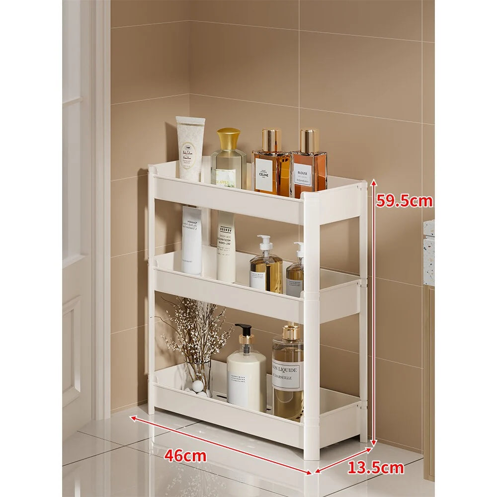 Bathroom Storage Shelf Slim 3-Tier Tool-Free