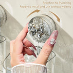 Bathroom Storage Shelf Suction Cup Mount Drill-Free