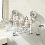 Bathroom Storage Shelf Suction Cup Mount Drill-Free