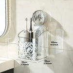 Bathroom Storage Shelf Suction Cup Mount Drill-Free