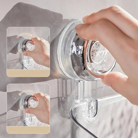 Bathroom Storage Shelf Suction Cup Mount Drill-Free
