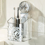 Bathroom Storage Shelf Suction Cup Mount Drill-Free