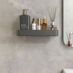 Bathroom Wall Shelf Drill-Free Water-Resistant Towel Holder Option